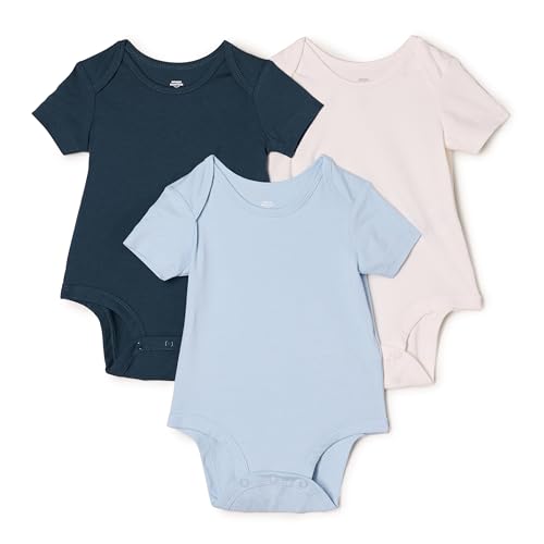 Amazon Essentials x Sofia Grainge Unisex Babies' Short Sleeve Crewneck Bodysuit, Pack of 3