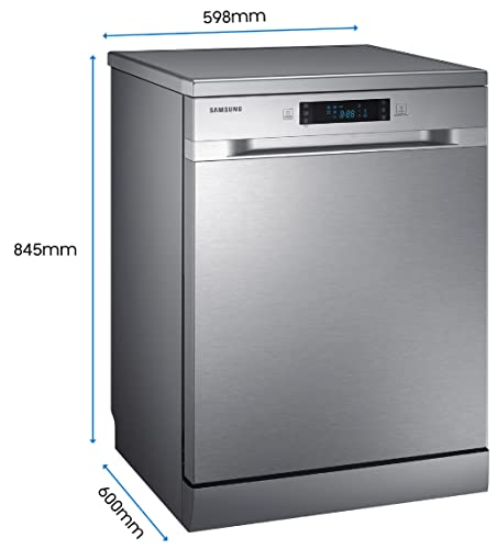Image of Samsung 13 Place Setting Freestanding Dishwasher with Intensive Wash (DW60M5042FS /TL, Stainless Steel, Stainless Steel Tub,Hygiene Clean, Height Adjustable Rack)