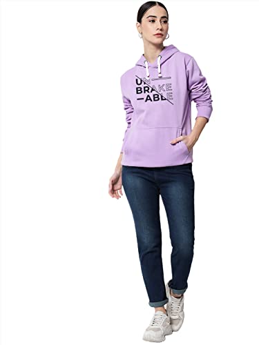 Image of Fflirtygo Women's Hoodie Sweatshirt, Oversized - Purple