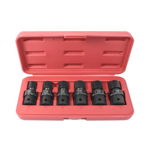 K-Tool International (KTI38500) 6 Piece 3/8in. Drive Metric Swivel Impact Socket Set