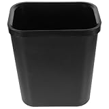 OSOLADY Cubo de Basura de Plástico Negro de 15 Litros, Delgado y Ahorra Espacio, Adecuado para Debajo del Escritorio, Cocina, Oficina y Espacios Estrechos, Fácil de Limpiar y Mantener,
