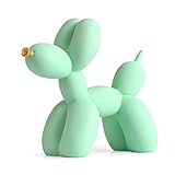 Balloon Dog Statue Collectible Figurines Art Modern Sculpture, Cute Golden Nose Dog Animals Resin...
