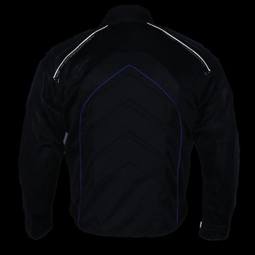 Image of NexGen SH2153 Men's Black CE Armored Motorcycle Textile and Leather Combo Jacket