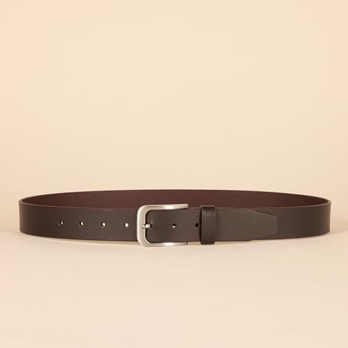 Amazon Essentials Men's Classic Jean Genuine Leather Belt, Brown, 34 by Amazon Essentials - Image 3