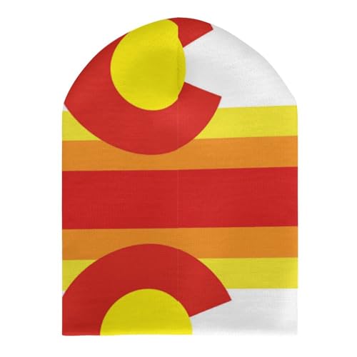 Colorado Pride Flag Kids Beanie Hat for for Girls Boys Children Cap Winter Knitted Chemo Cancer Headwear Accessories Gifts Decoration Black3