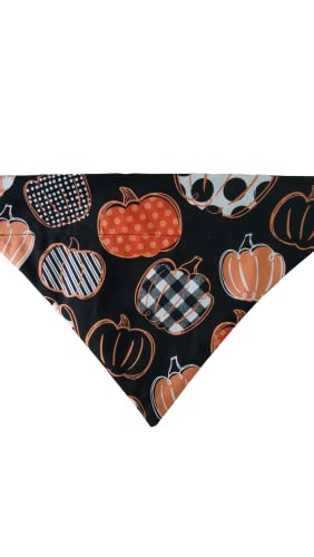 Top Rocks Doggie Wear Fall Pumpkins Over The Collar Dog Bandana That Slips Onto Their Existing Collar Size  cover