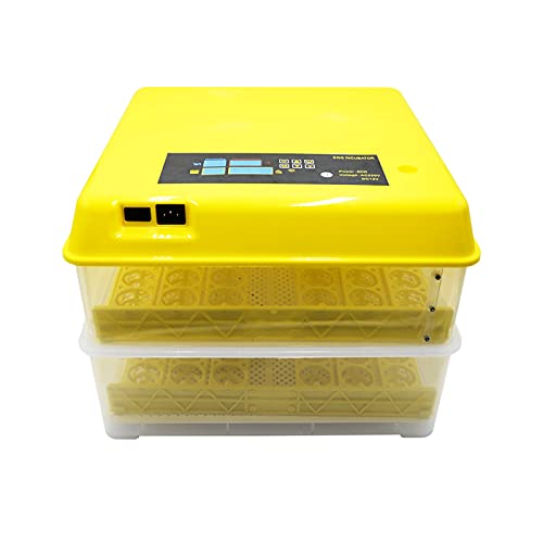 Incubadora automática de huevos Kit ABS Digital LED Turner Pollo Pato Huevos Aves de corral Bandeja de incubación Incubación (HP-96-eggs-220V) Cover
