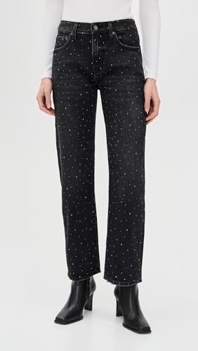 Image of PISTOLA - Lexi Mid Rise, Signature Bowed Straight Jeans - Light Denim Jeans