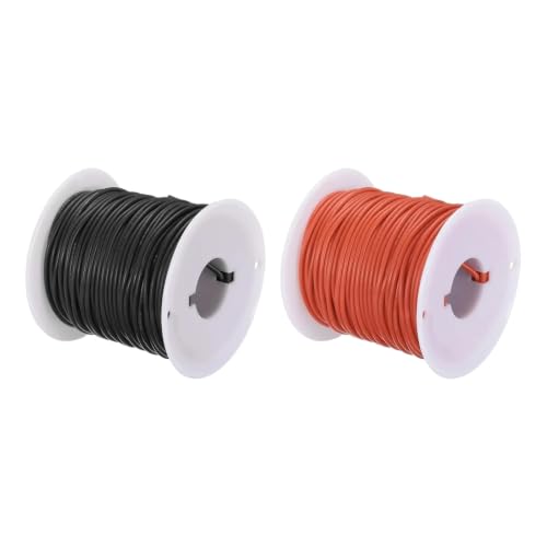 Alambre de silicona negro y rojo 20 AWG flexible para maquetas y robótica