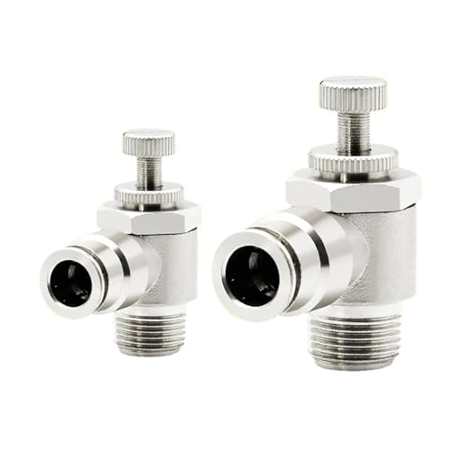 Vanne de vitesse pneumatique SL8-02 en cuivre - Lot de 6 régulateurs de débit filetage externe