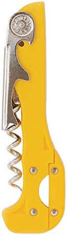 Boomerang Two-Step Corkscrew Wine Opener with Built-In Foil Cutter and Bottle Opener - Yellow