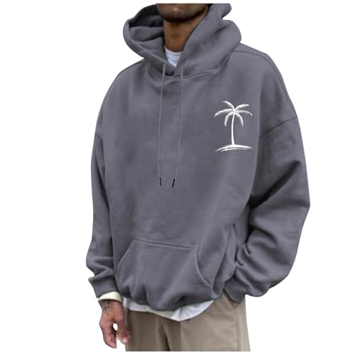 Sweat à capuche pour homme motif palmier et sa poche pratique pour les soirées d'été