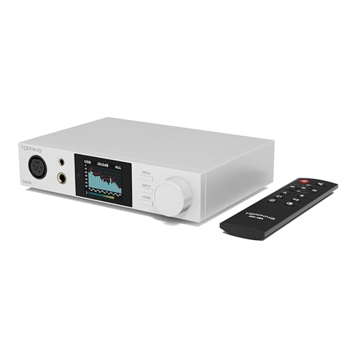 TOPPING DX5 II Hi-Res DAC & Headphone Amp Combo – Dual ES9039Q2M, X-Hybrid Amp, 10-Band PEQ, LDAC Bluetooth 5.1, 4.4mm Balanced & 6.35mm Headphone Output, Preamp Mode, 12V Trigger (White)