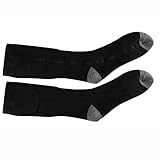 Yuemei Sicherheitsgurt Für Kinderstuhl Reiten elektrische Motorradschuhe für Männer und Frauen Socken Heizung Wintersport Sicherheit (Black, One Size)