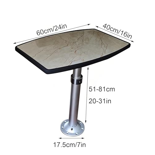 Mesa de comedor para autocaravanas desmontable y regulable para yate 6