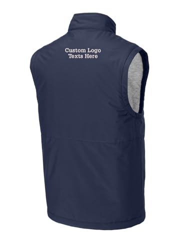 INK STITCH Men Jst57 Custom Embroidery Add Logo Texts Insulated Waterproof Vests4