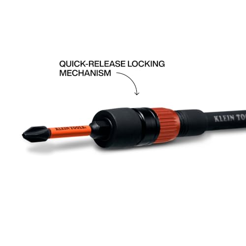 image for Klein Tools 31089 12-Inch Dual-Lock Extension, 1/4-Inch Hex Shank Impa