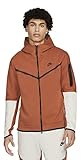 Nike Men's Tech Fleece Full Zip Hoodie (as1, alpha, m, regular, regular, Burnt Sunrise/Light Bone, M