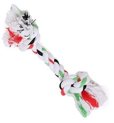 Fifozone Multi-Color Double Knot Rope Toy/Dog chew Toy for Aggressive chewers/Cotton Chewing Rope Toy for Dogs (2 Knot_Small) (B09GPLJJ7H) Amazon Price History, Amazon Price Tracker