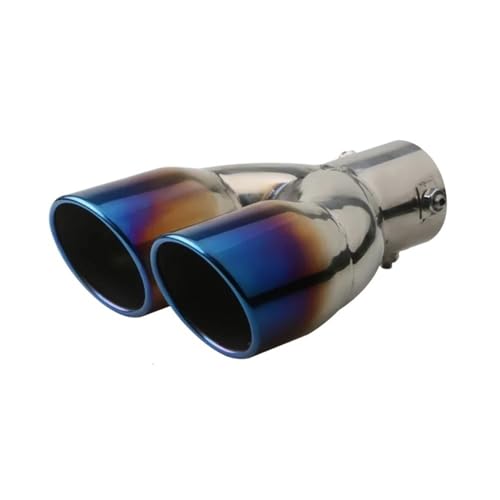 Silenciador salida simple o doble 63 mm escape trasero coche acero inoxidable universal