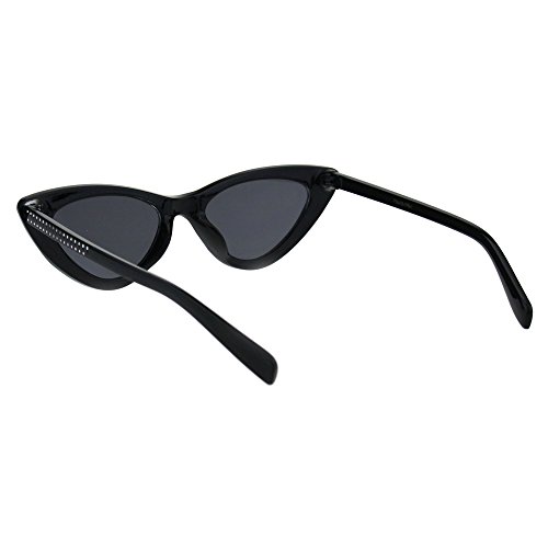 PASTL Womens Skinny Cateye Sunglasses Silver Dotted Bling Fashion UV 4003