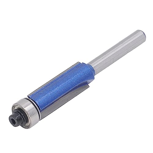 1/4in Shank Top Bearing Flush Trim Router Bit Blue Silver Color Woodworking Trimming Router Bit