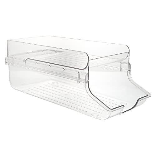 BRIGHTFUFU Refrigerator Soda Can Organizer Rack Double Beverage Holder Transparent Design for Neat Storage Sturdy and Can Holder for Drinks Fridge