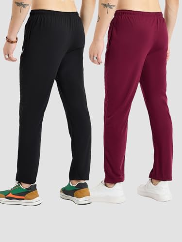 Image of Modeve Men Solid Cotton Blend Track Pant for Summer Pack of 2