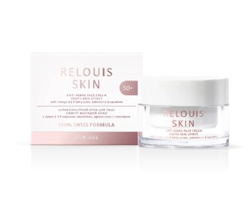 Relouis Crema de día facial antiedad para la piel, adenosina, escualano