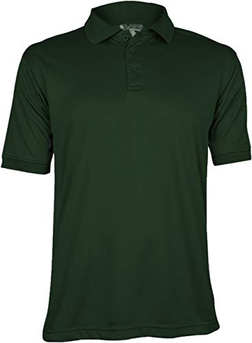 LA Police Gear Men's Anti-Wrinkle Moisture Wicking Recon Jersey Polo Shirt - LE Green-2XL