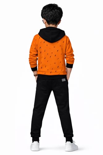 Image of LilBits Boys Summer Co Ord Set | Cotton Blend Printed T-Shirt & Track Pants Outfit | Kids Casual Top Bottom Clothing Set 2-16 Years