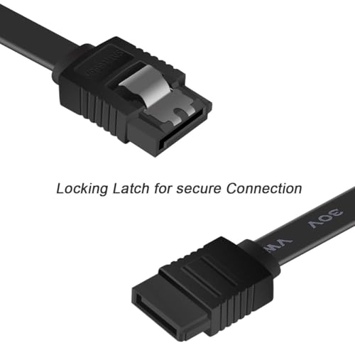 Cable SATA III 6Gbps Recto 18 pulgadas Negro miniatura 3