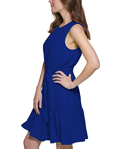 DKNY Abito Senza Maniche Dress, Berry Blue, 38