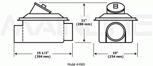 Diagram showing normal flow and backflow prevention in Mainline backwater valve