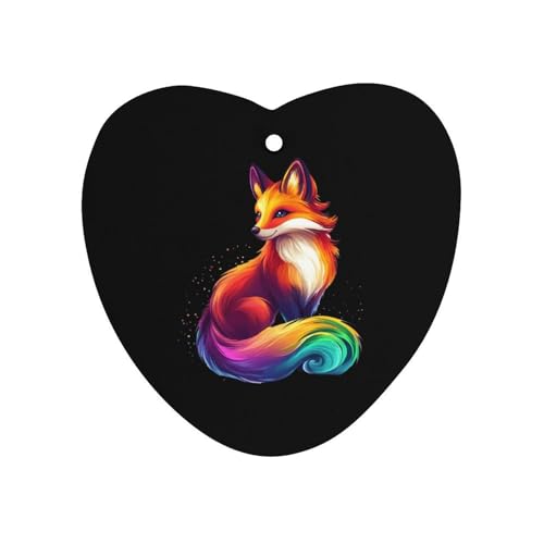 Colorful Fox Car Air Freshener Hanging Aromatherapy Tablets for Car Accessories Love form