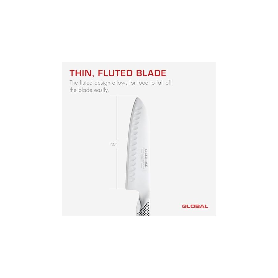 Global 7" Hollow Ground Santoku Knife G 80