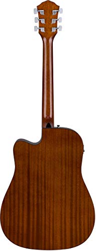 Fender Fa-125Ce Dreadnought Cutaway Acoustic-Electric Guitar - Natural Bundle With Gig Bag, Strap, Strings, Picks, Fender Play Online Lessons, And Austin Bazaar Instructional Dvd #TOP2