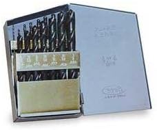 Chicago-Latrobe 69881 15pc Left Hand Jobber Length Drill Set 1/16" - 1/2"