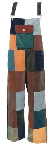 GURU SHOP Cord-Latzhose, Boho Hose, Patchwork Jumpsuit, Overall -...