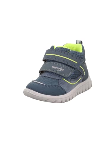 Superfit Jungen Sport7 Mini Sneaker, Blau Gelb 8000, 20 EU Schmal