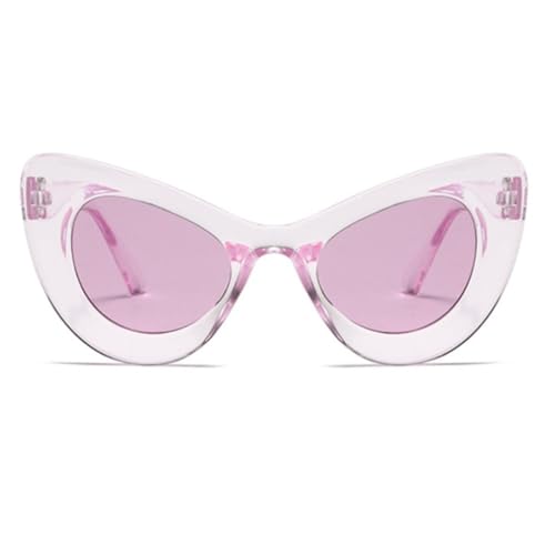 Lunettes de soleil œil de chat grande monture unisexes en noir