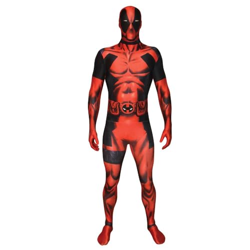 Morphsuits Offizielles lizensiertes Deadpool Kostüm, Marvel Verkleidung - L (163cm-175cm)