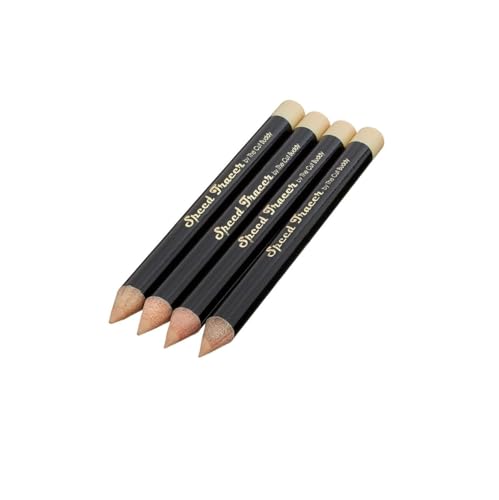 The Cut Buddy Beige Speed Tracer Barber Pencil 4-Pack with Sharpener Outline Beard & Hairline Before Trimming For All Skin Types