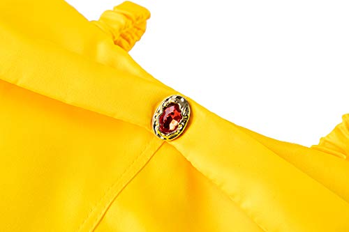 Disfraz princesa Funna vestido con accesorios amarillo miniatura 5