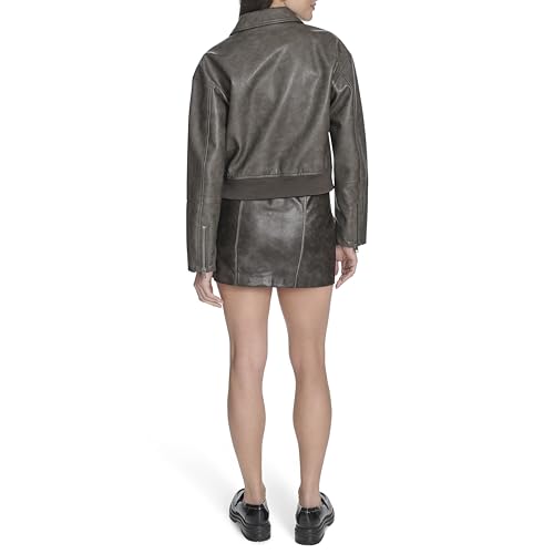 Image of Levi's Women's Faux Leather Bomber With Laydown Collar