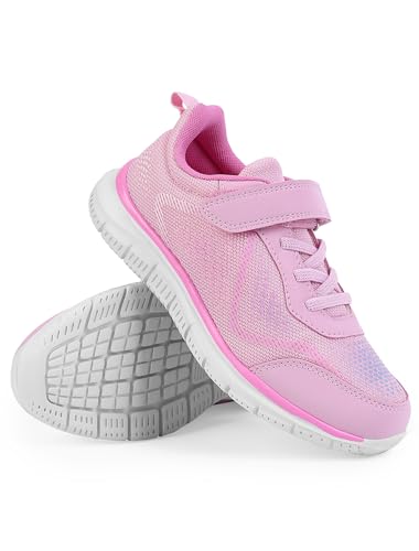 Girl's Fashion Slip-On Sneakers, Kids Shoes for Sports