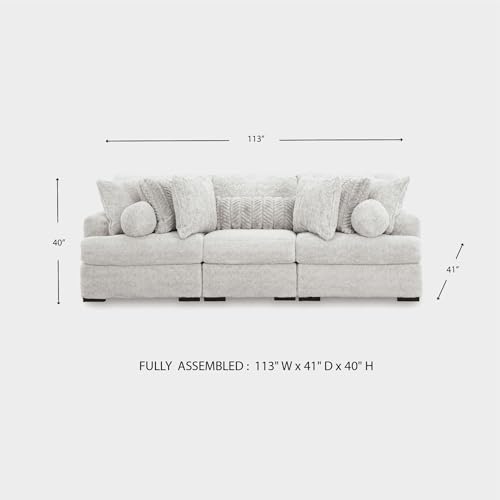 Image of Signature Design by Ashley Cuddlesome 3-Piece Modular Sectional, White