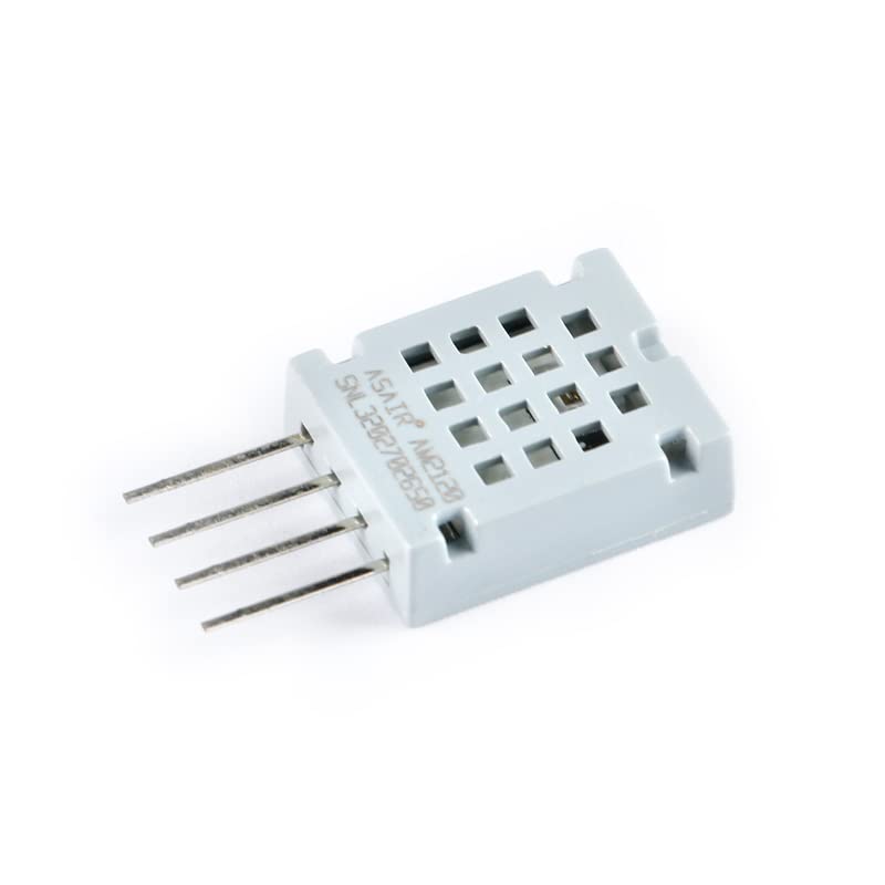 ASAIR/AM2120 Temperature and Humidity Sensor, detailed front view with pins and label