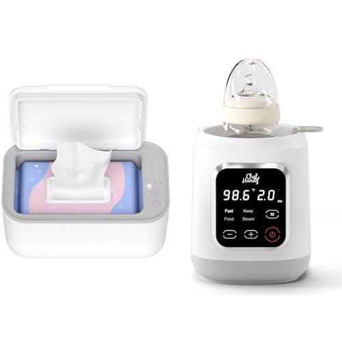 Image of Chefhandy White Baby Wipe Warmer and Chefhandy Baby Bottle Warmer
