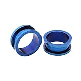BWDHJLEY - Oreja de acero inoxidable, dilatadores de Lobo, azul, para hombre, mujer, dilatador, joyas, 2 piezas, 8mm, Acero inoxidable, No Gemstone
